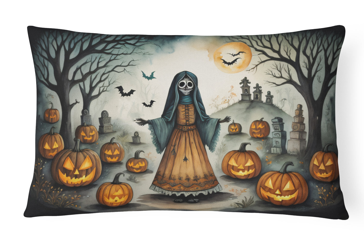 Buy this La Llorona Skeleton Spooky Halloween Throw Pillow