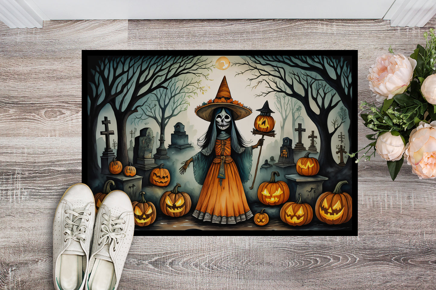 La Llorona Skeleton Spooky Halloween Doormat