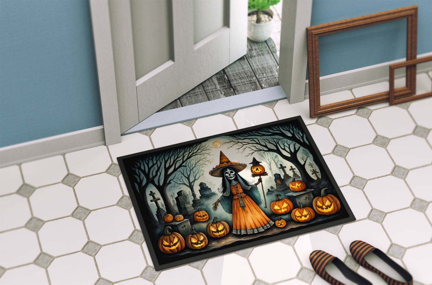 La Llorona Skeleton Spooky Halloween Doormat