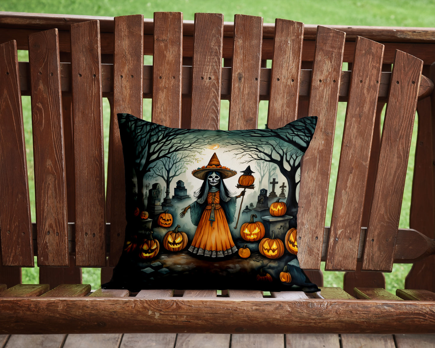 La Llorona Skeleton Spooky Halloween Throw Pillow