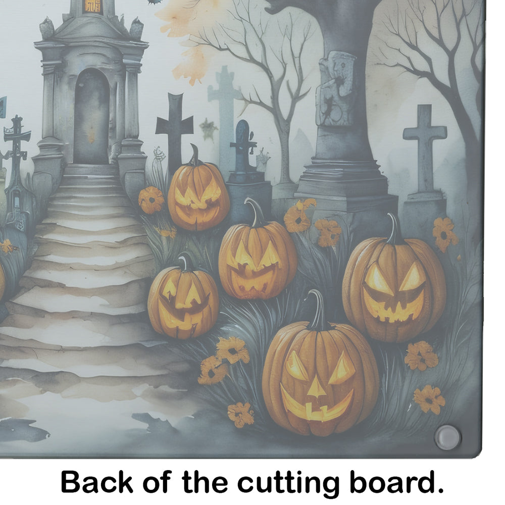 Marigold Spooky Halloween Glass Cutting Board