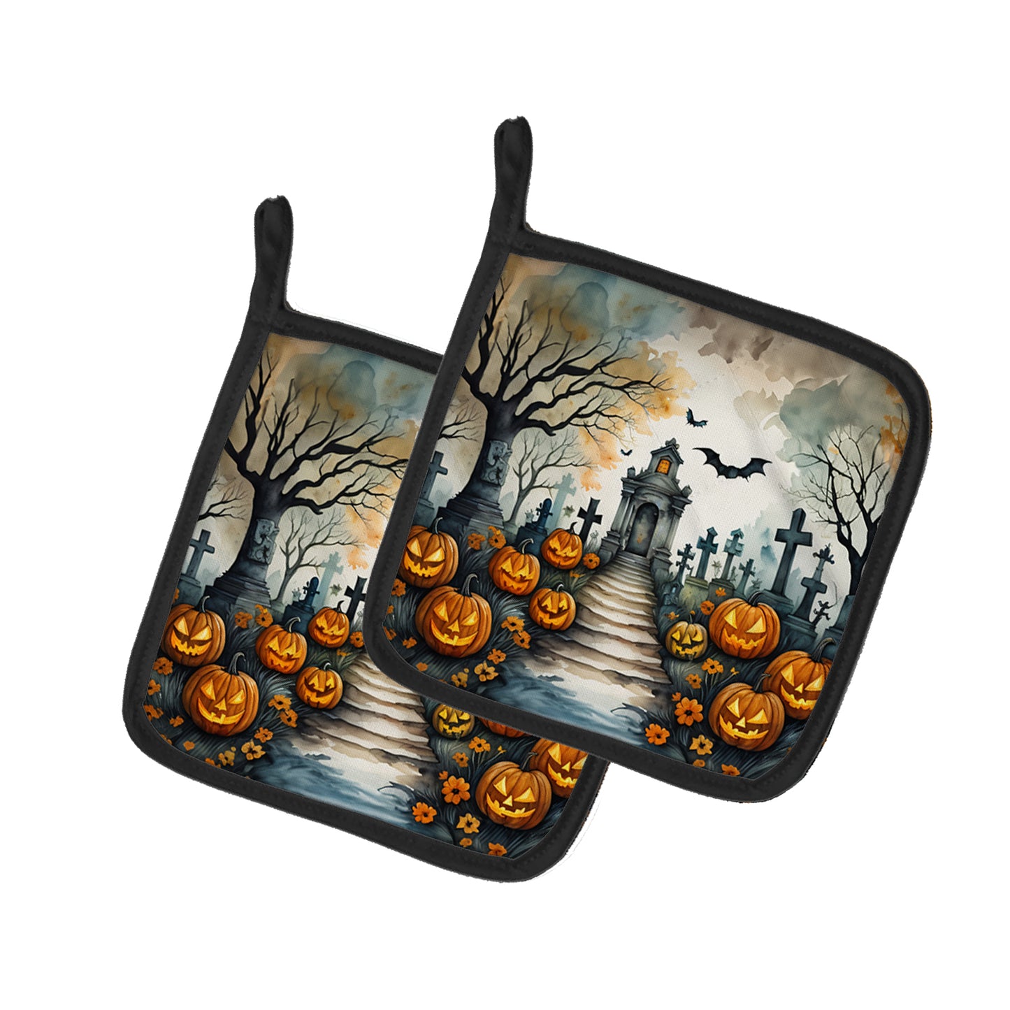 Buy this Marigold Spooky Halloween Pair of Pot Holders