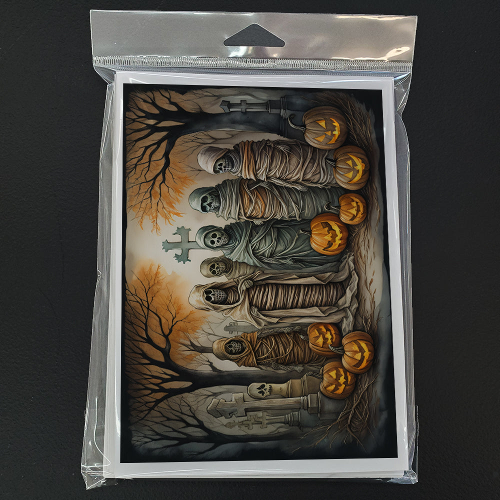 Mummies Spooky Halloween Greeting Cards Pack of 8