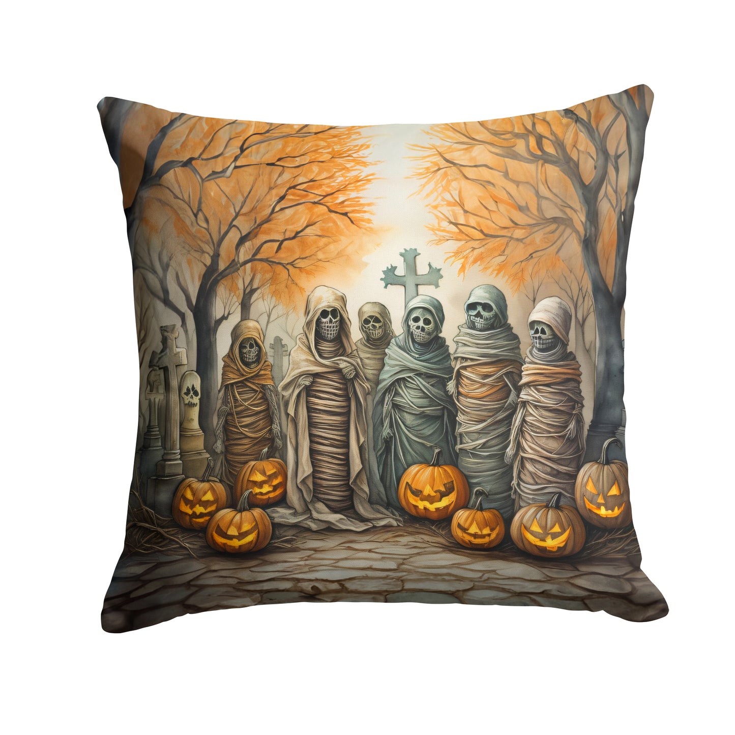 Buy this Mummies Spooky Halloween Throw Pillow