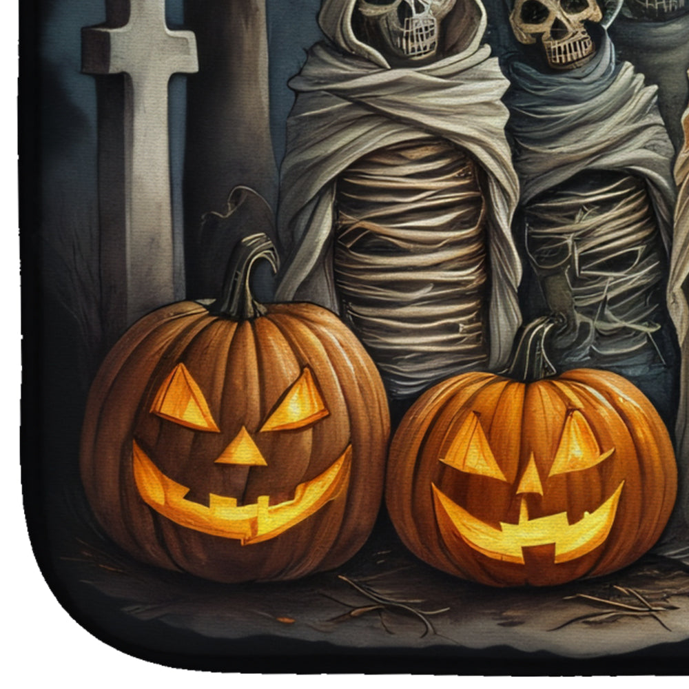 Mummies Spooky Halloween Dish Drying Mat