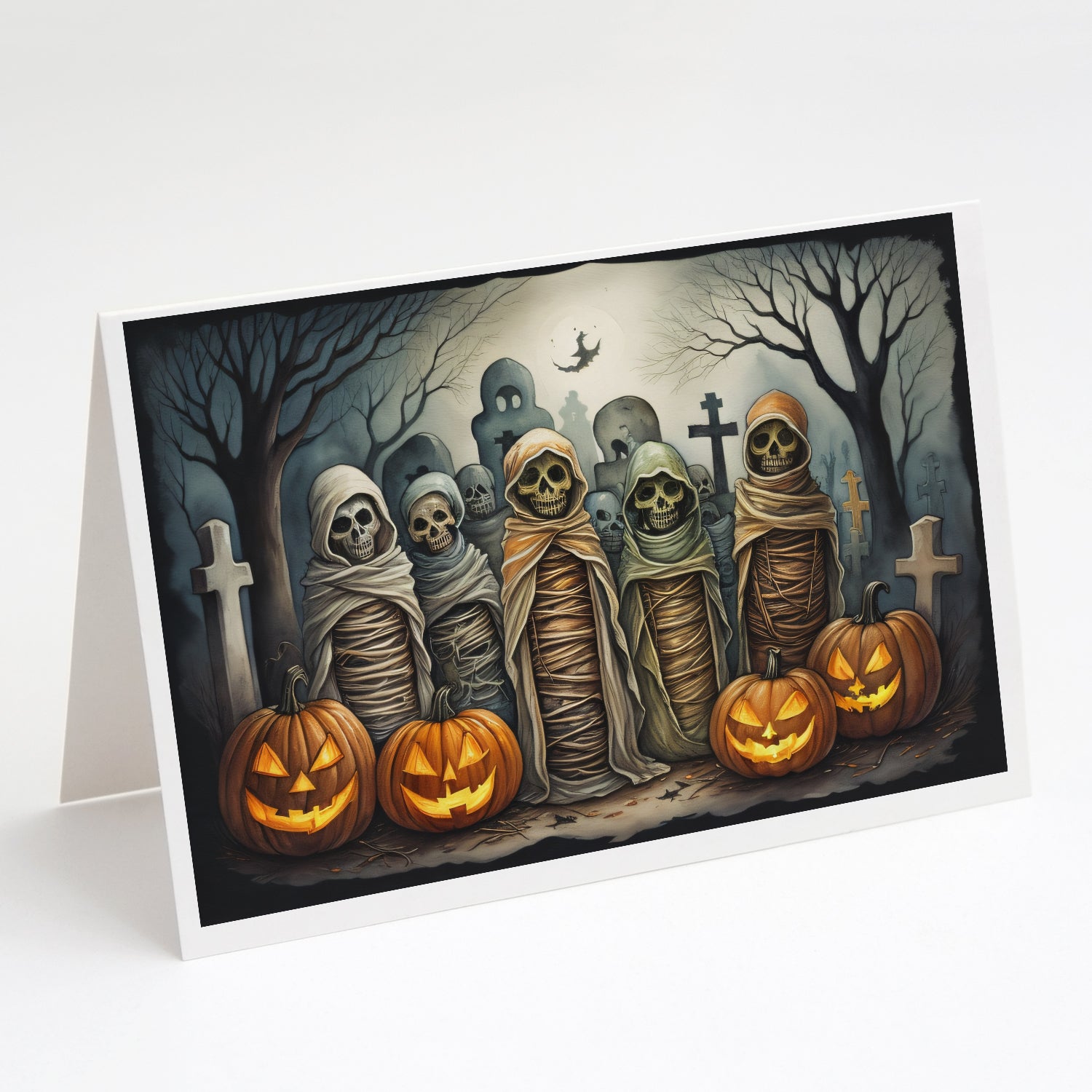 Buy this Mummies Spooky Halloween Greeting Cards Pack of 8