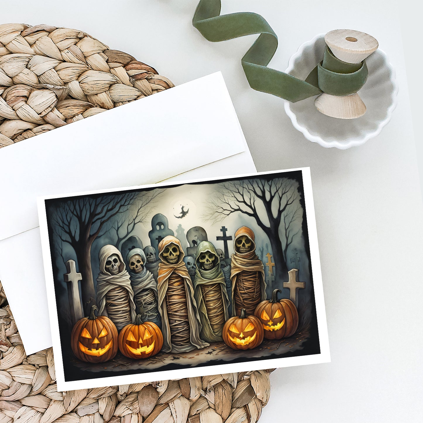 Mummies Spooky Halloween Greeting Cards Pack of 8