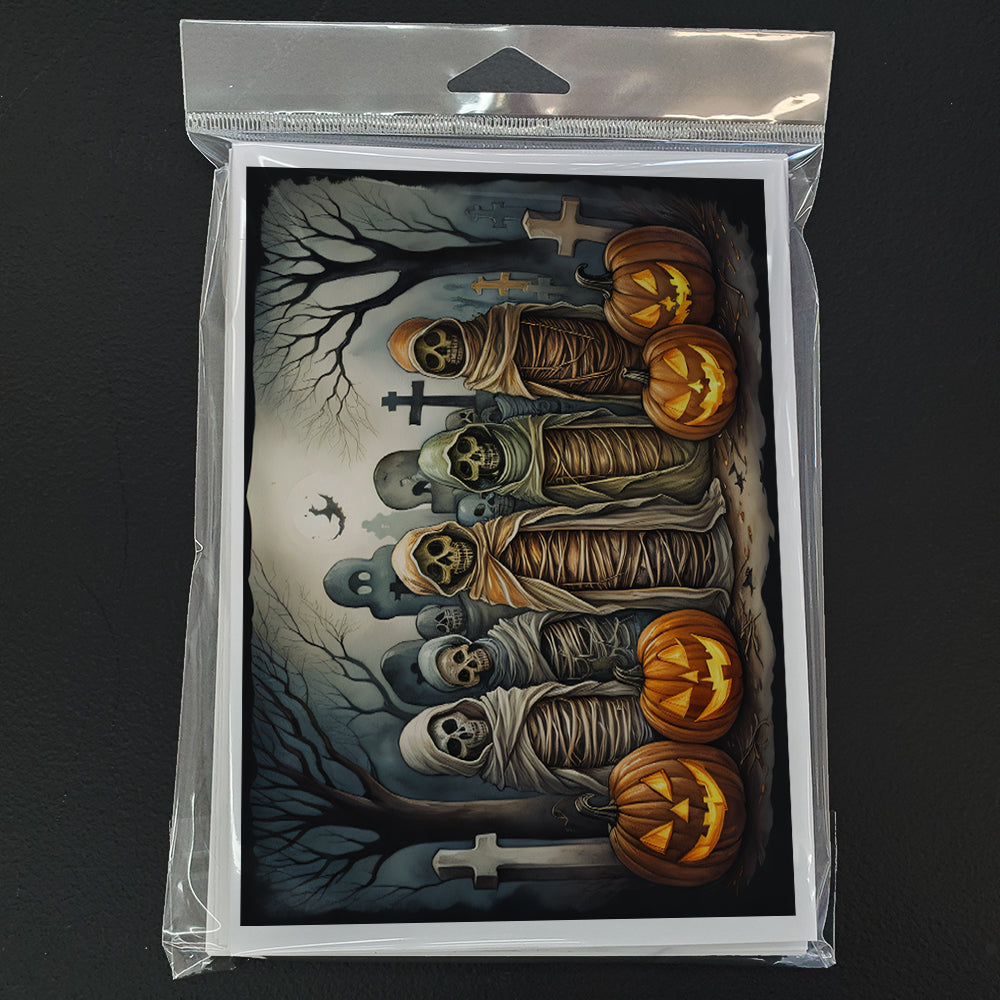 Mummies Spooky Halloween Greeting Cards Pack of 8