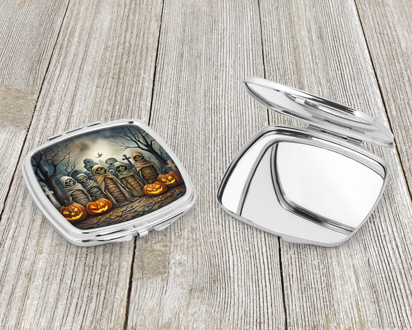 Mummies Spooky Halloween Compact Mirror