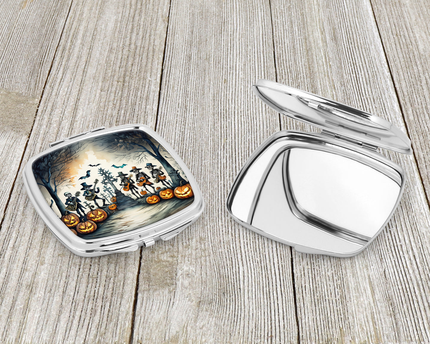 Mariachi Skeleton Band Spooky Halloween Compact Mirror