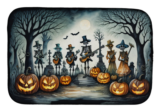 Buy this Mariachi Skeleton Band Spooky Halloween Dish Drying Mat