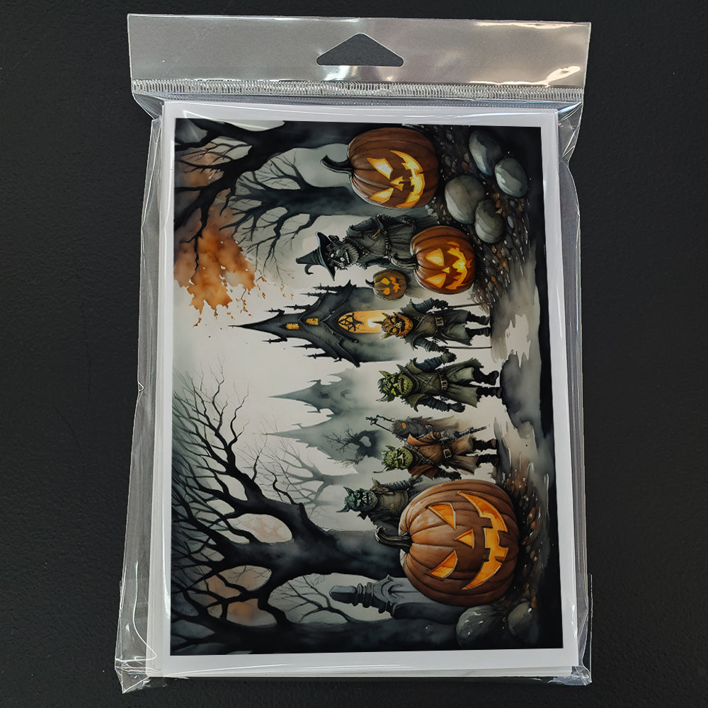 Orcs Spooky Halloween Greeting Cards Pack of 8