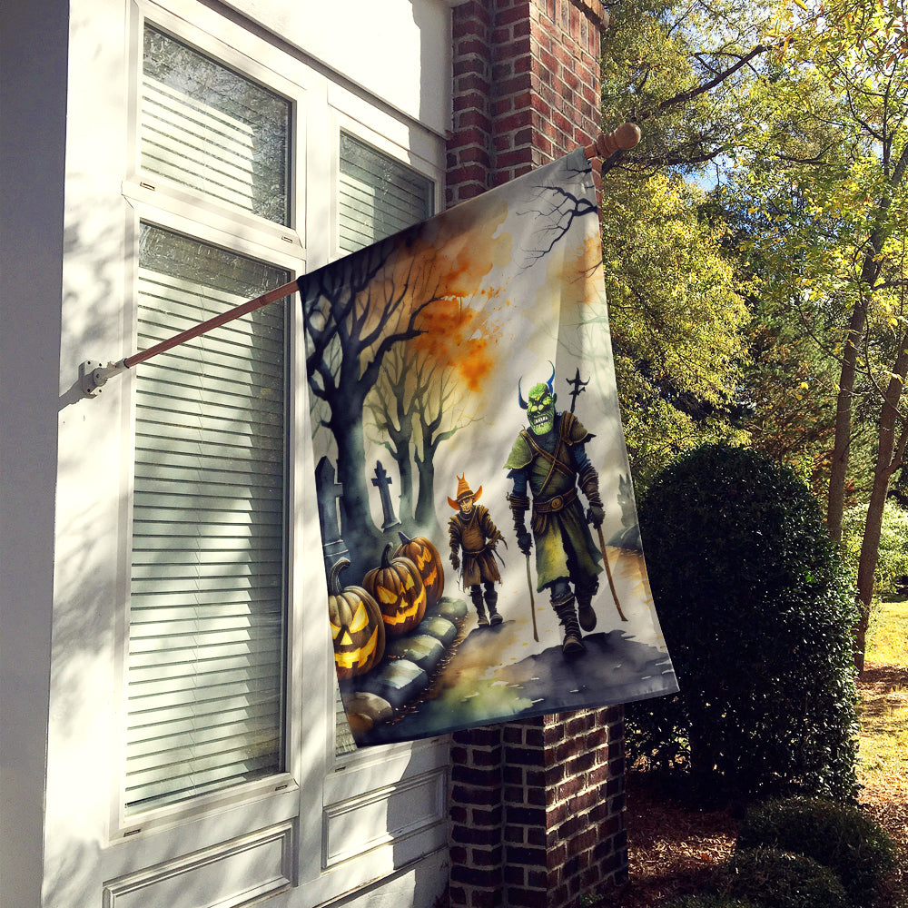 Orcs Spooky Halloween House Flag