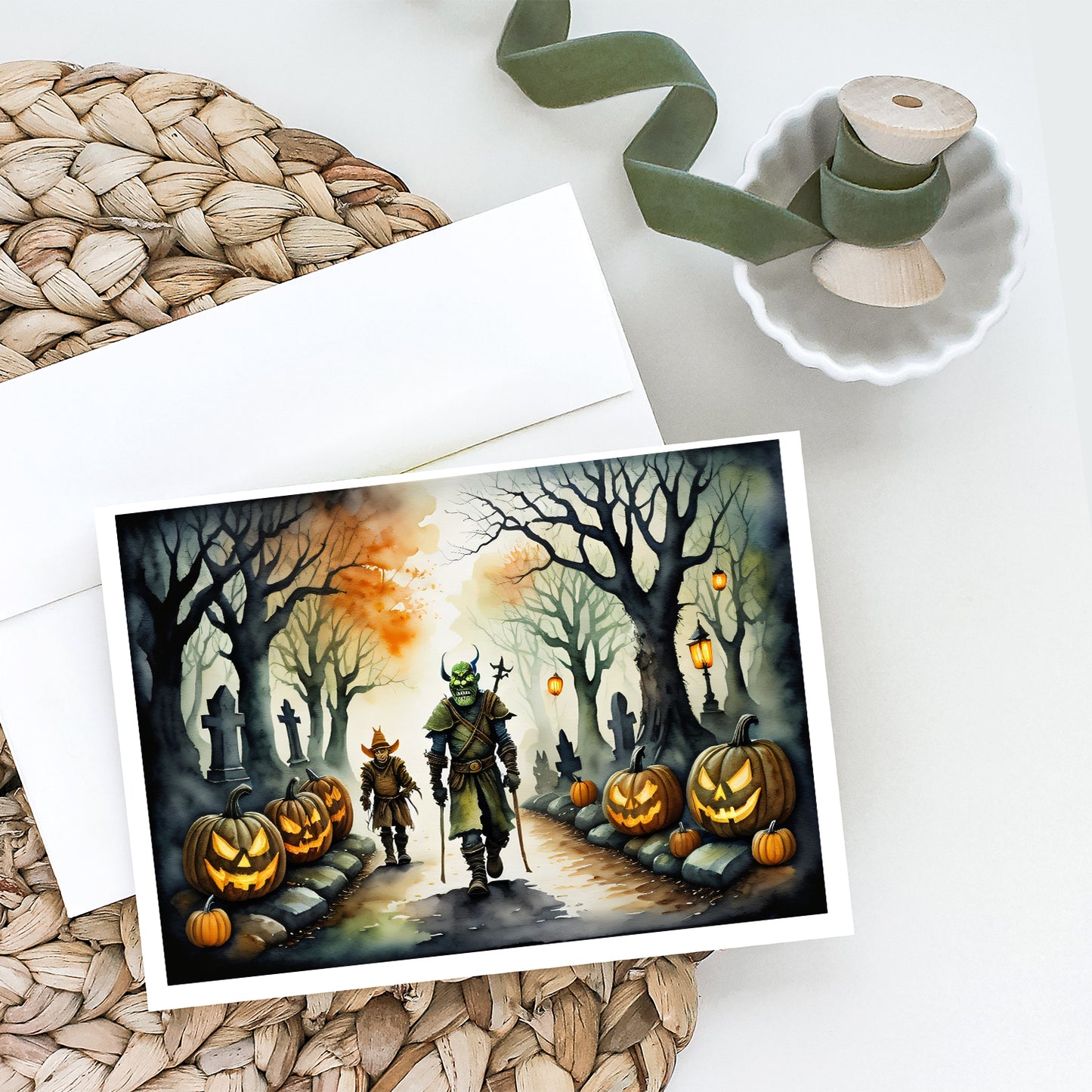 Orcs Spooky Halloween Greeting Cards Pack of 8
