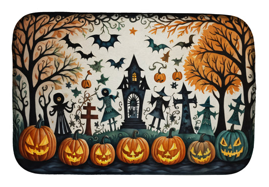 Buy this Papel Picado Skeletons Spooky Halloween Dish Drying Mat
