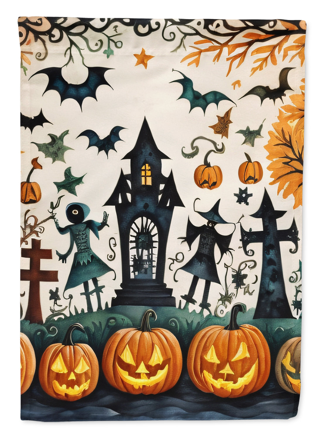 Buy this Papel Picado Skeletons Spooky Halloween Garden Flag