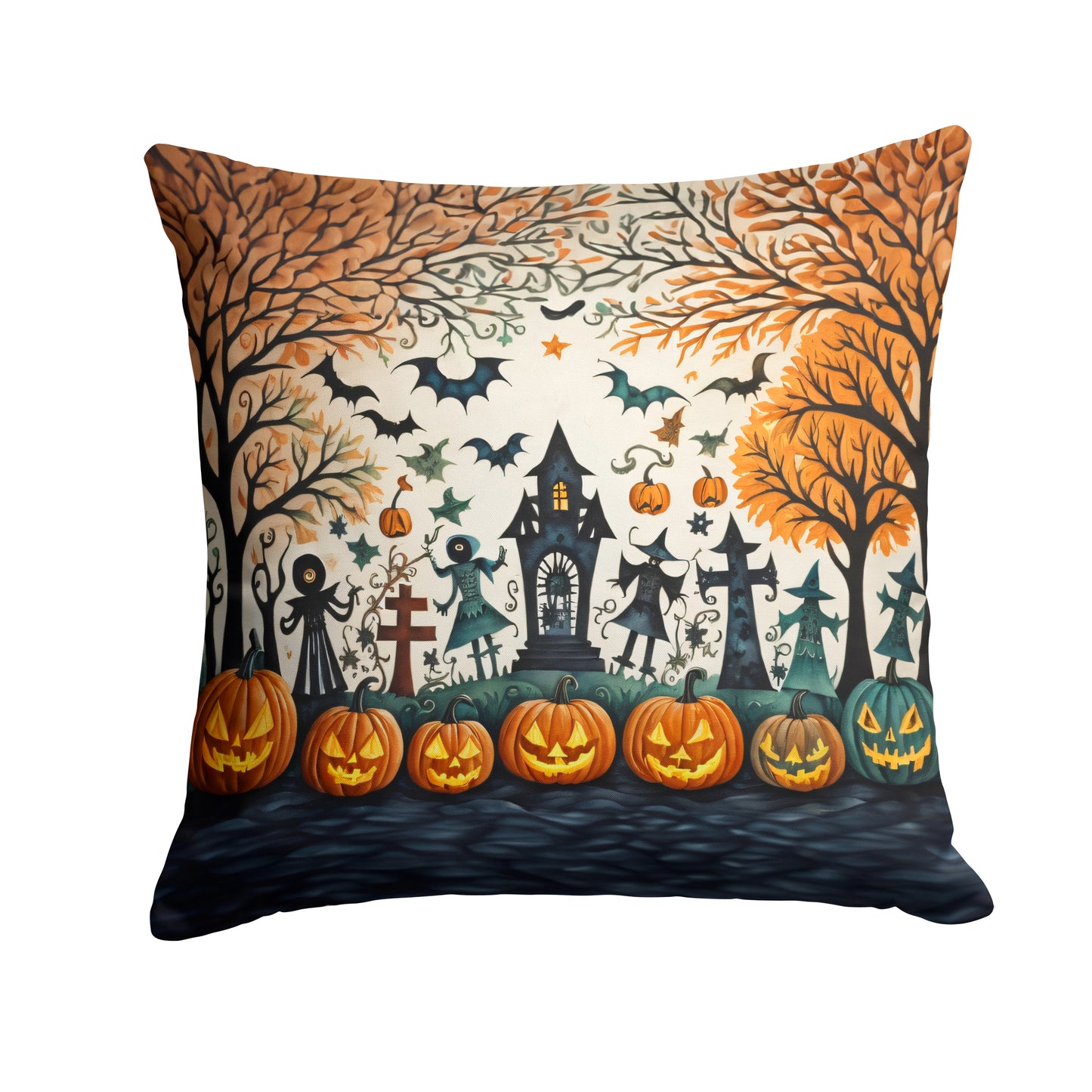 Buy this Papel Picado Skeletons Spooky Halloween Throw Pillow