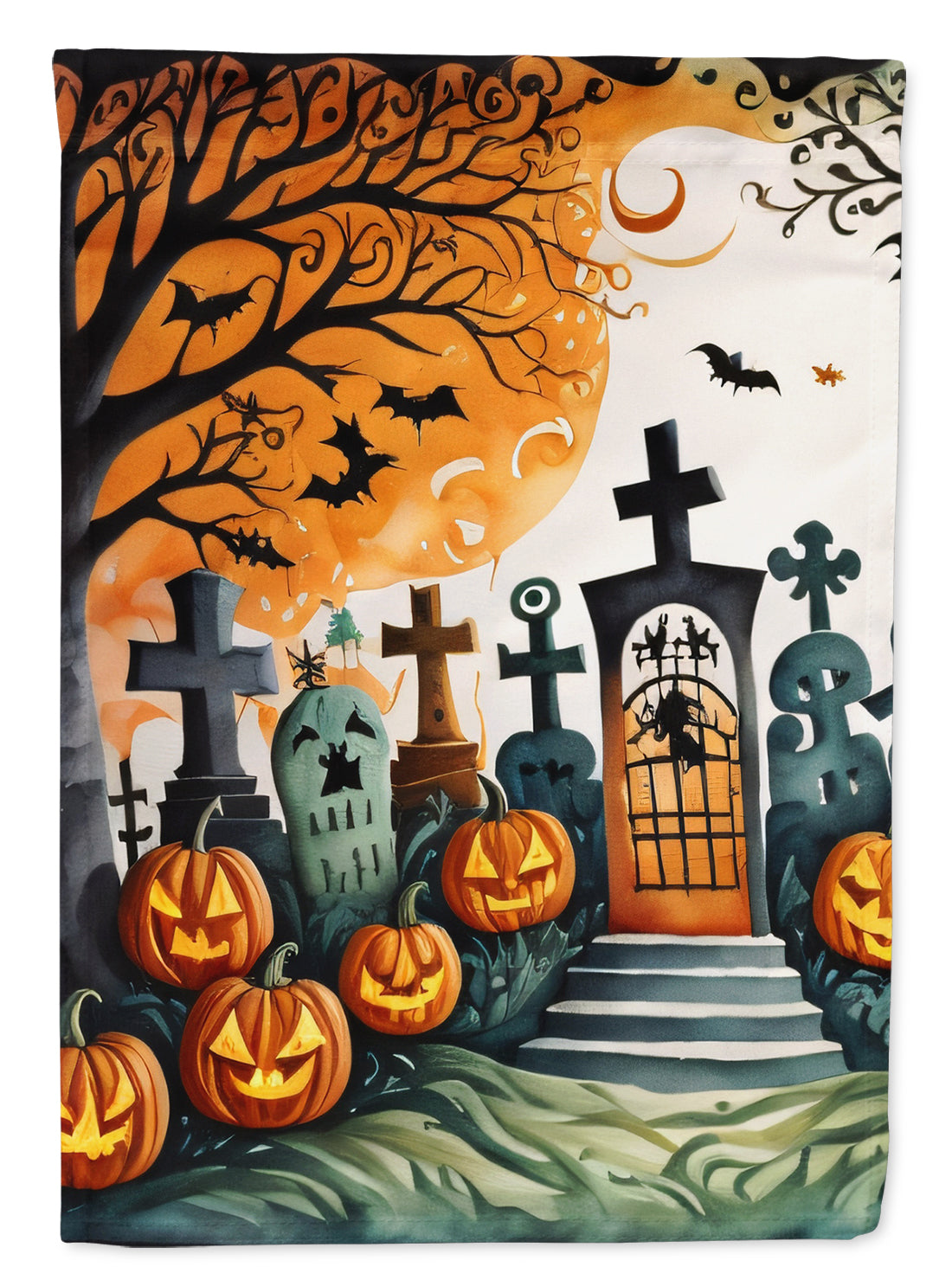 Buy this Papel Picado Skeletons Spooky Halloween House Flag