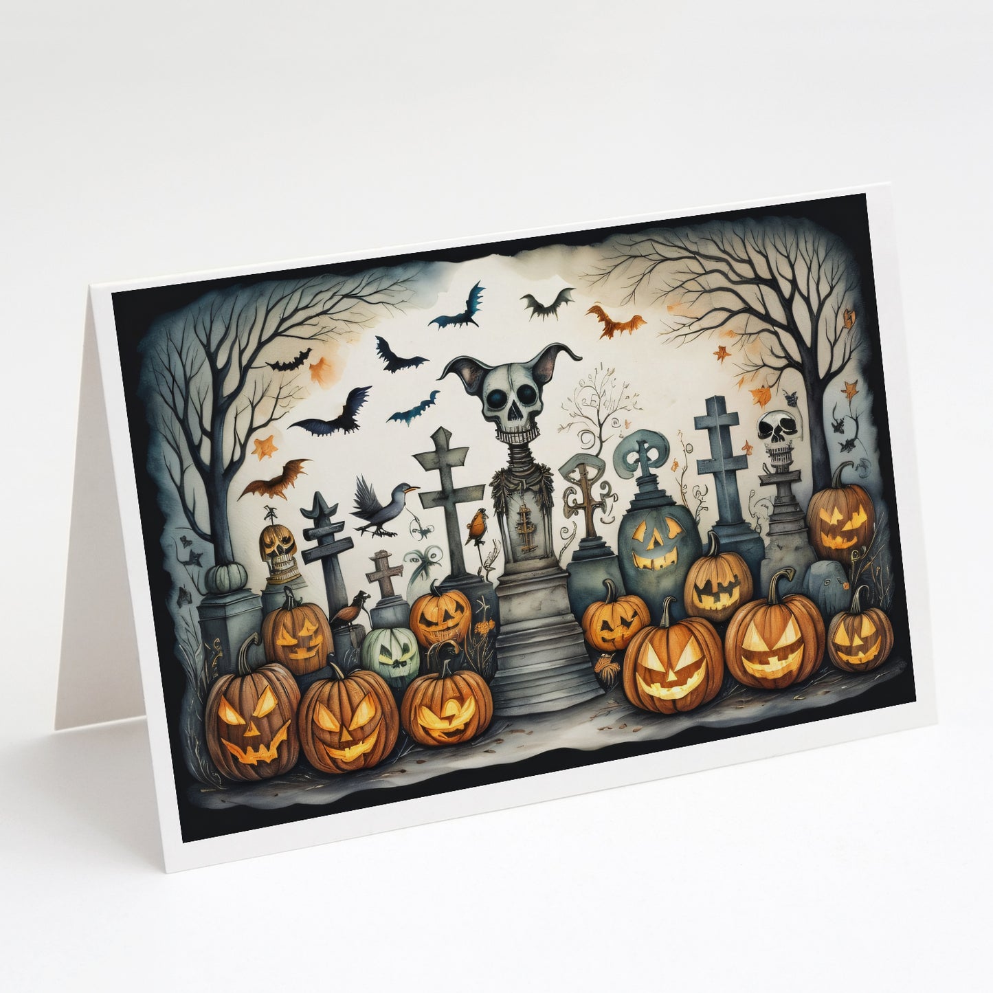Buy this Pet Cemetery Spooky Halloween Greeting Cards Pack of 8