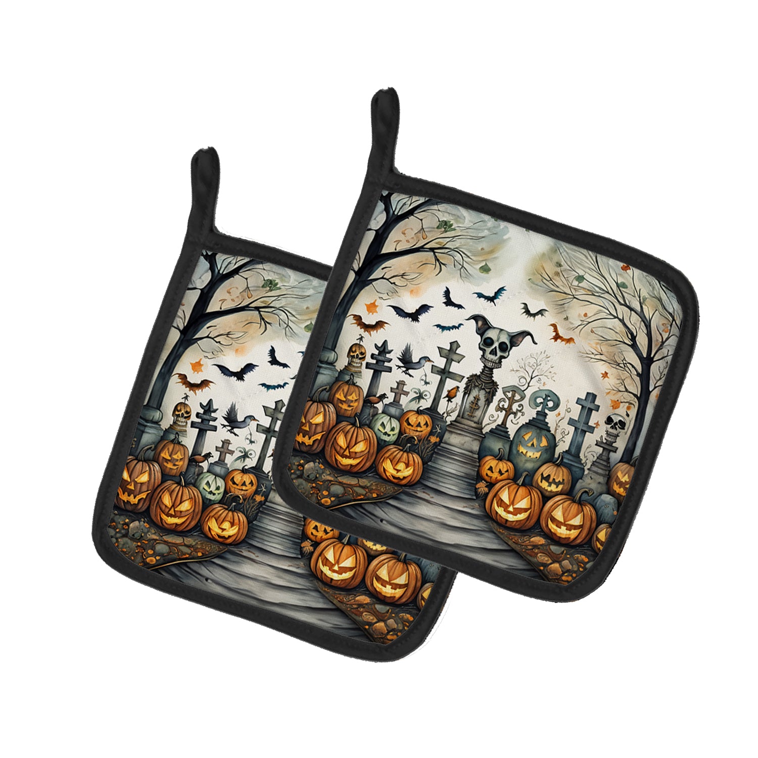 Buy this Pet Cemetery Spooky Halloween Pair of Pot Holders