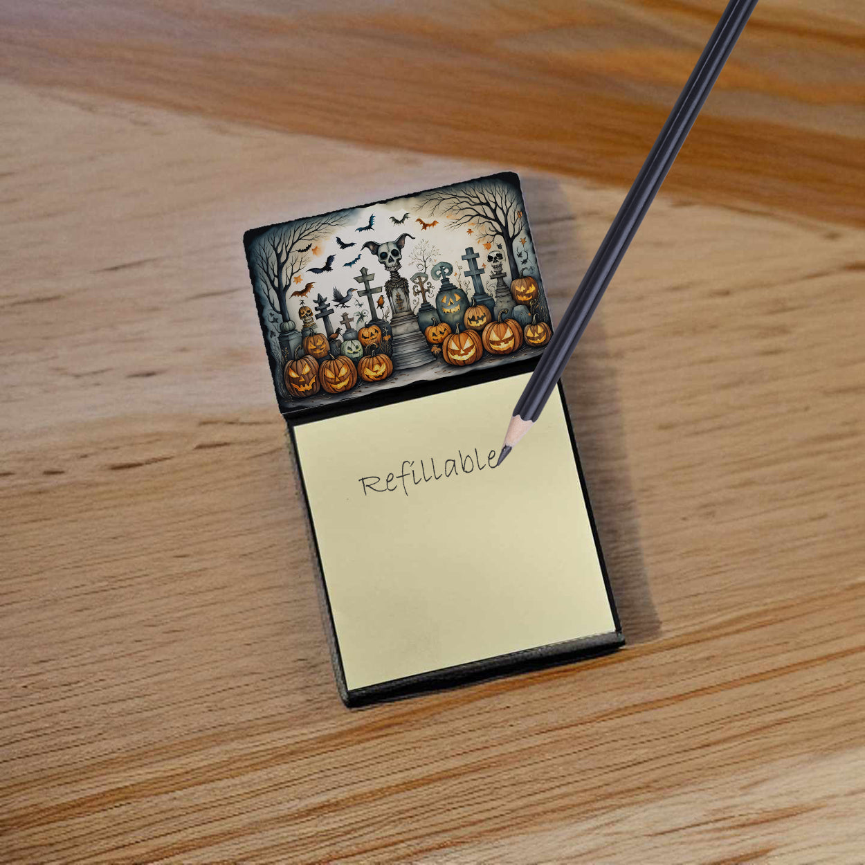 Pet Cemetery Spooky Halloween Sticky Note Holder