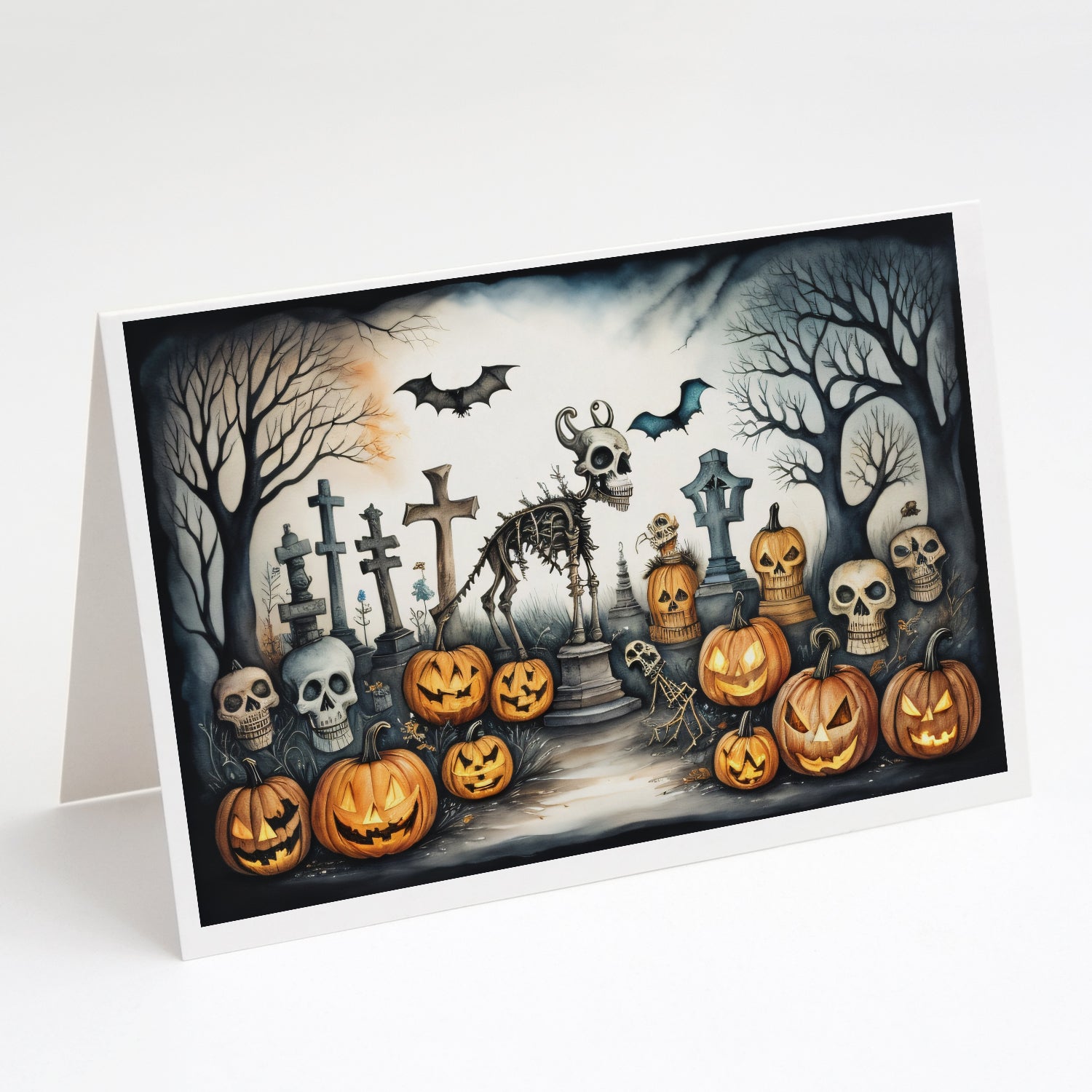 Buy this Pet Cemetery Spooky Halloween Greeting Cards Pack of 8