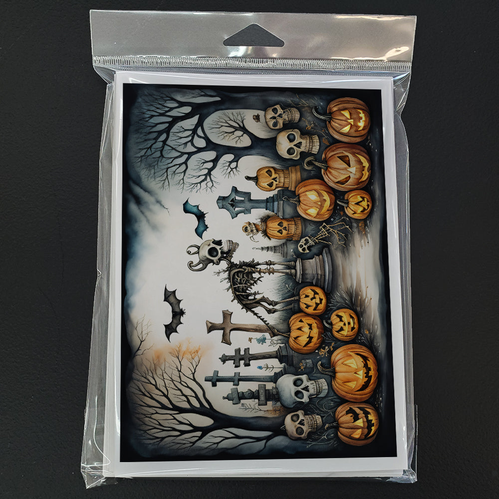 Pet Cemetery Spooky Halloween Greeting Cards Pack of 8