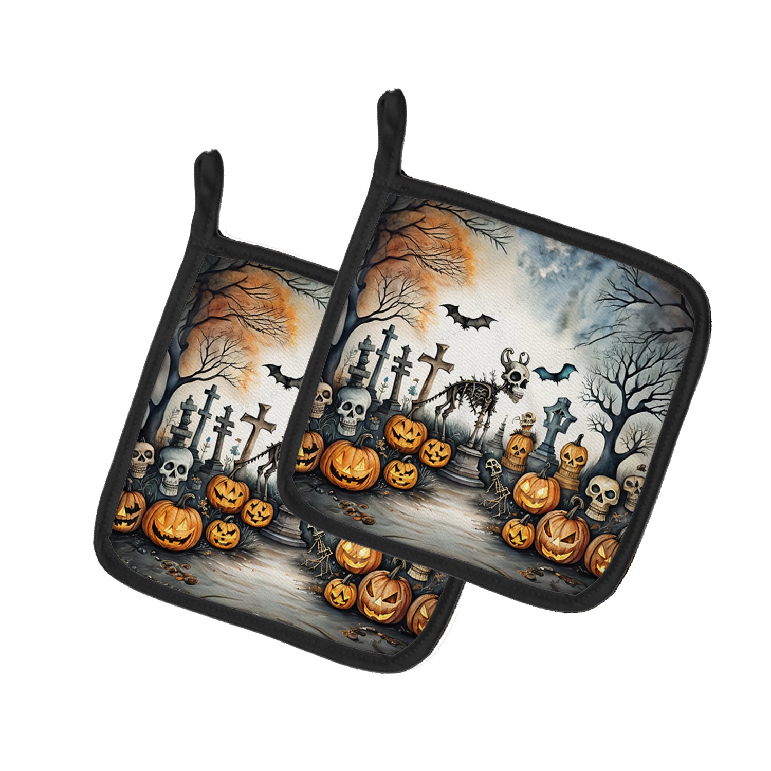 Buy this Pet Cemetery Spooky Halloween Pair of Pot Holders