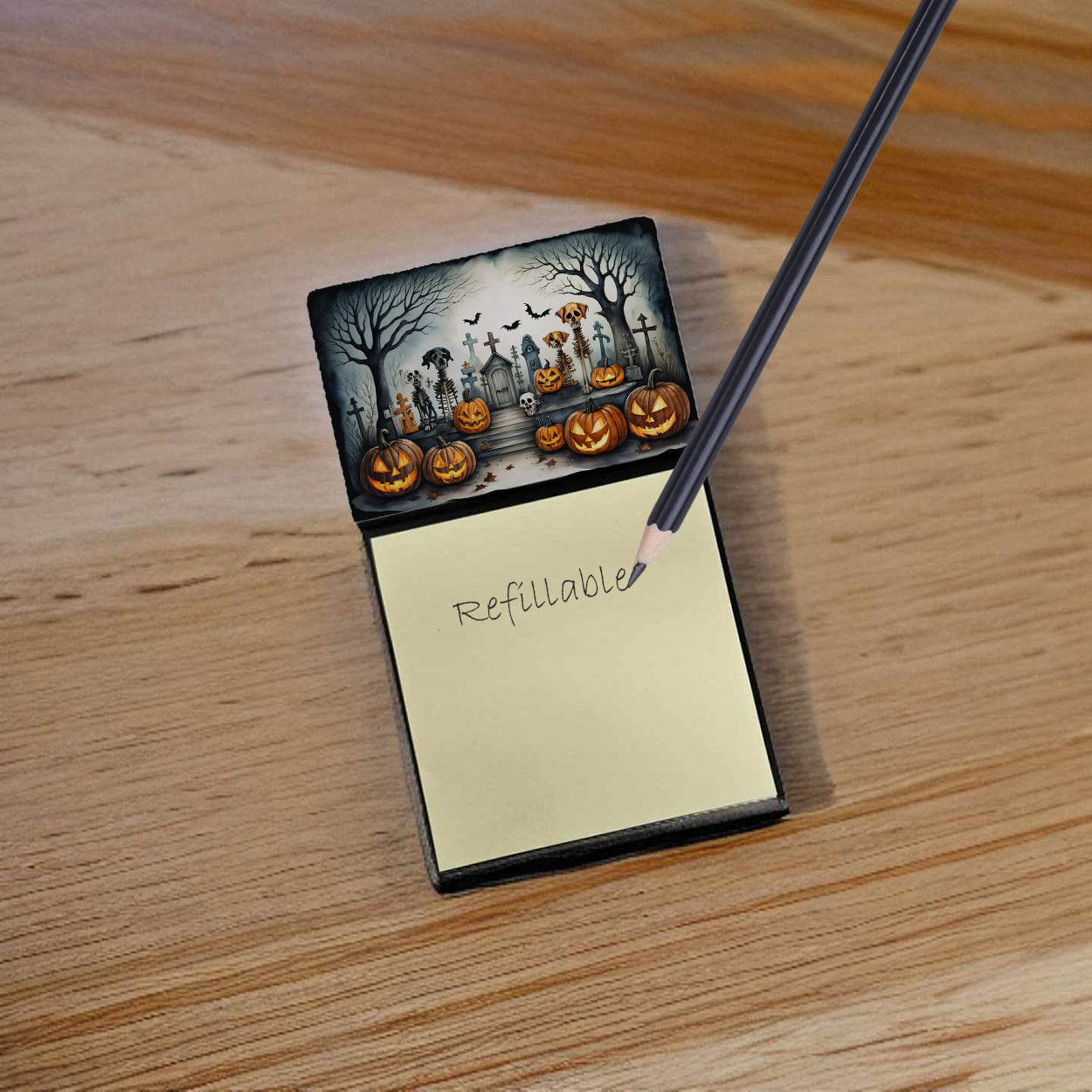 Pet Cemetery Spooky Halloween Sticky Note Holder