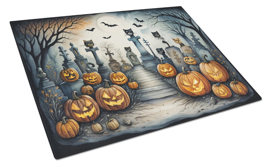 Buy this Cat Cemetery Spooky Halloween Glass Cutting Board