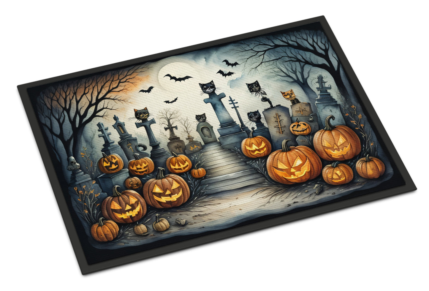 Buy this Cat Cemetery Spooky Halloween Doormat