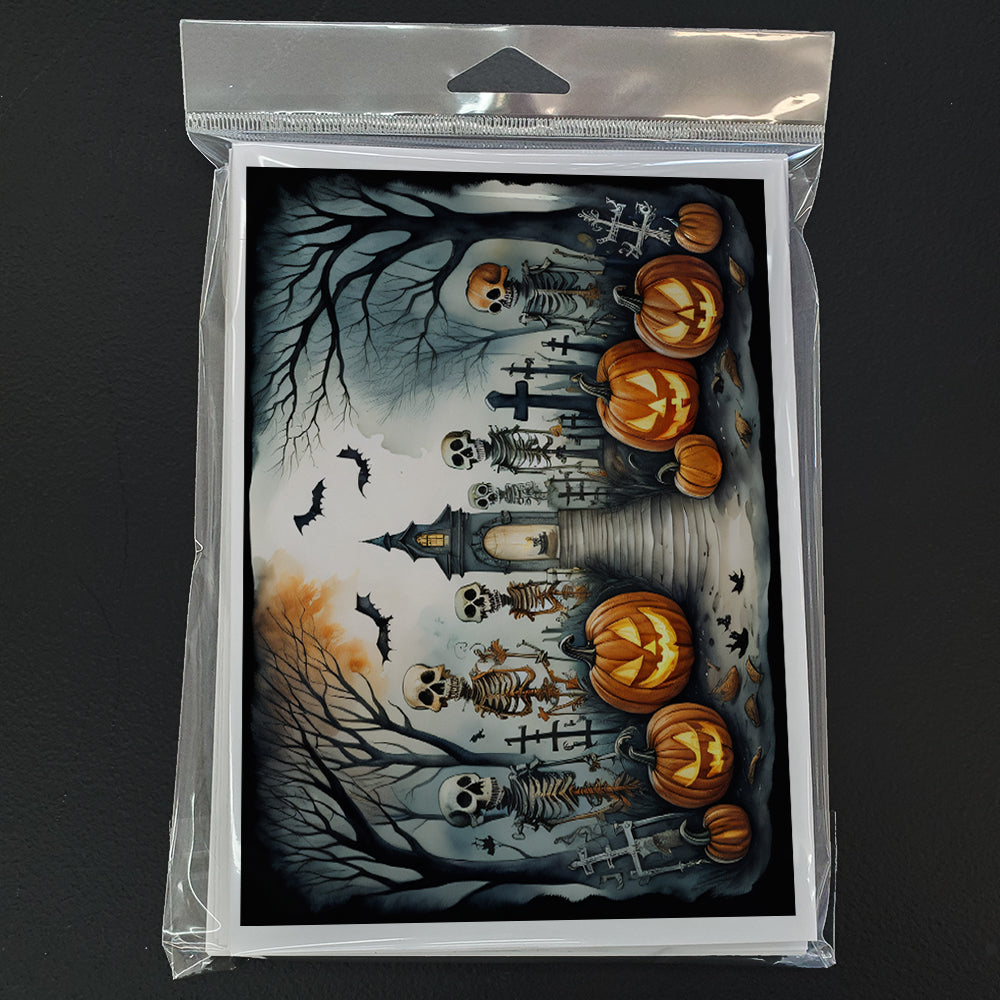 Skeleton Spooky Halloween Greeting Cards Pack of 8
