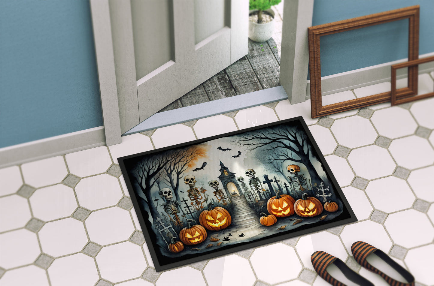 Skeleton Spooky Halloween Doormat