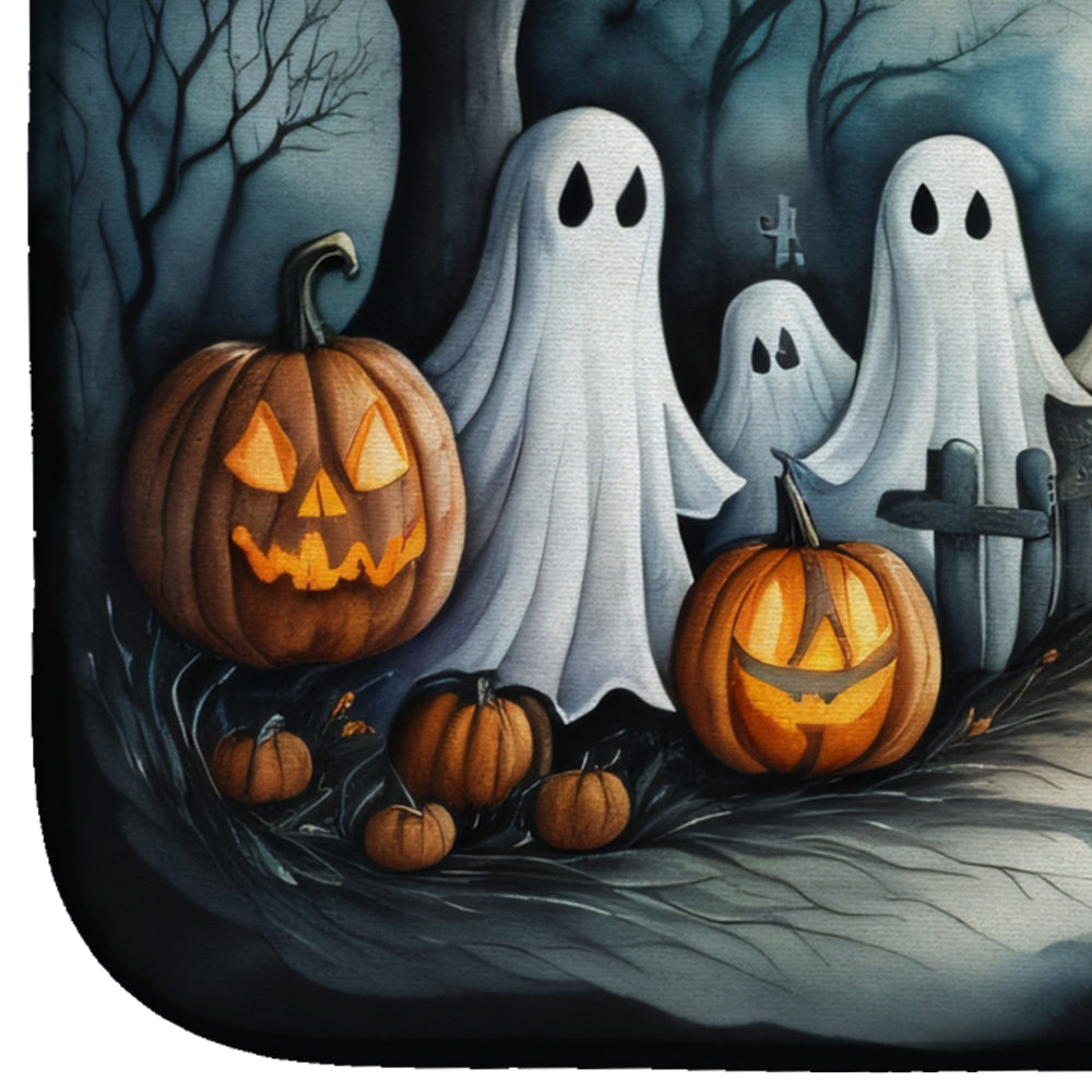 Ghosts Spooky Halloween Dish Drying Mat