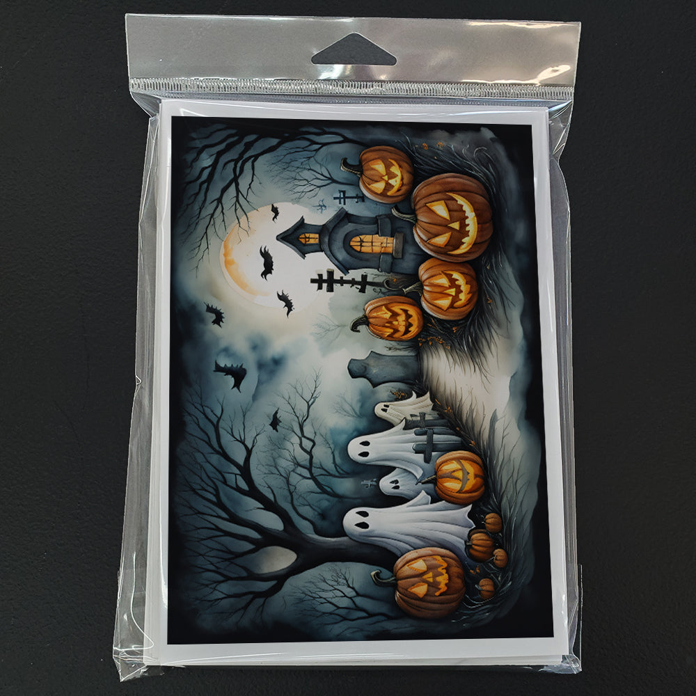 Ghosts Spooky Halloween Greeting Cards Pack of 8