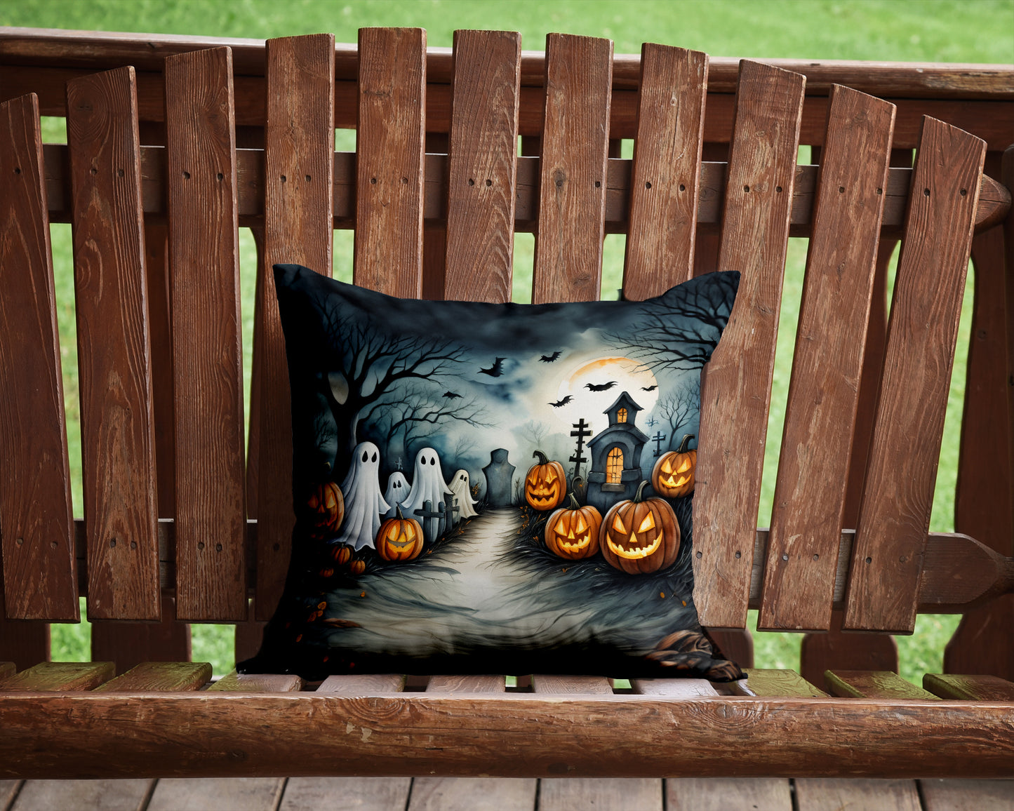 Ghosts Spooky Halloween Throw Pillow