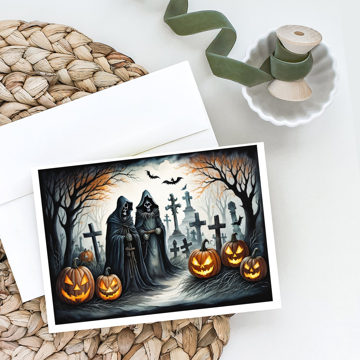 The Grim Reaper Spooky Halloween Greeting Cards Pack of 8
