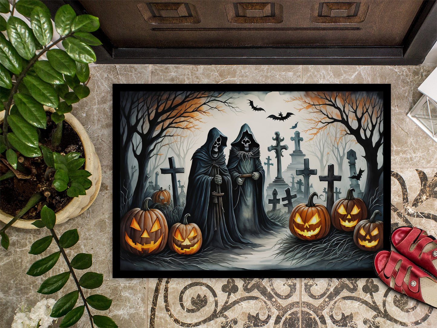 The Grim Reaper Spooky Halloween Doormat