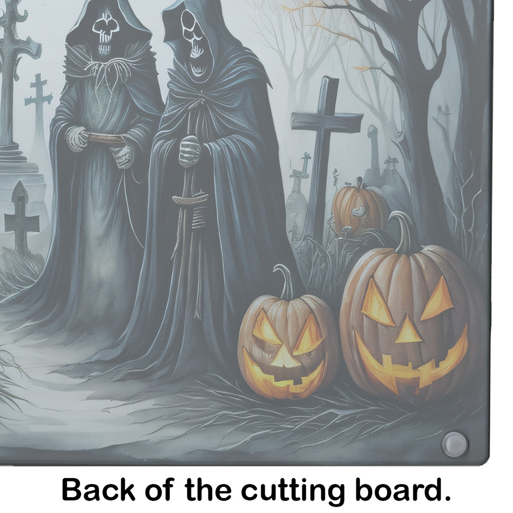 The Grim Reaper Spooky Halloween Glass Cutting Board