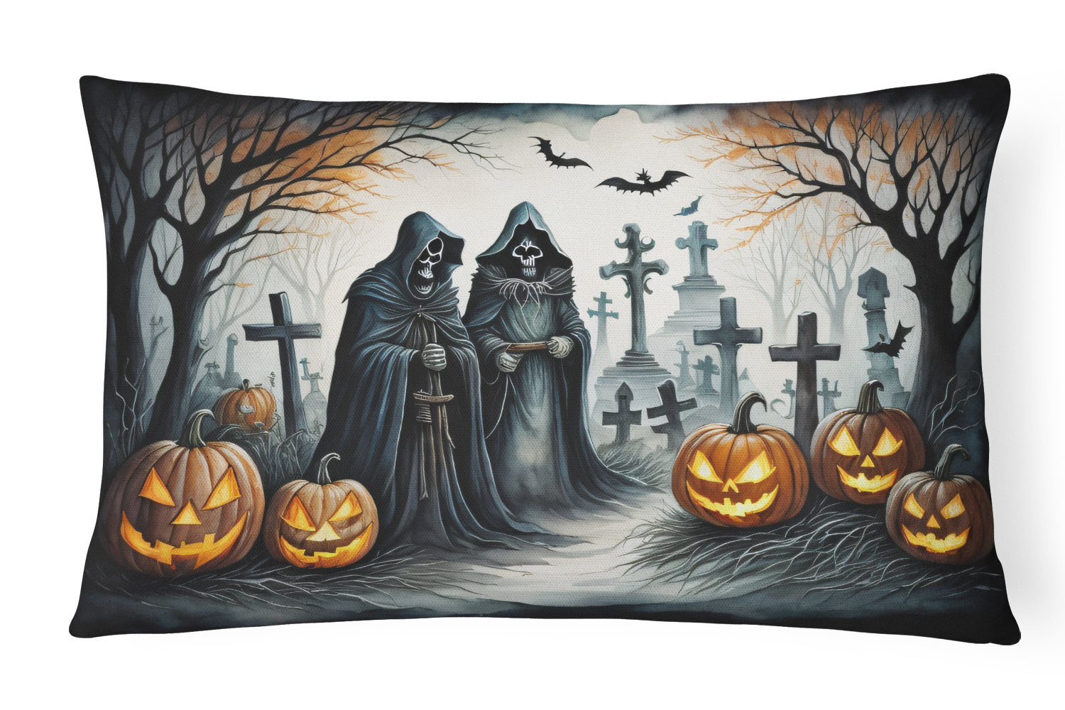 Buy this The Grim Reaper Spooky Halloween Throw Pillow