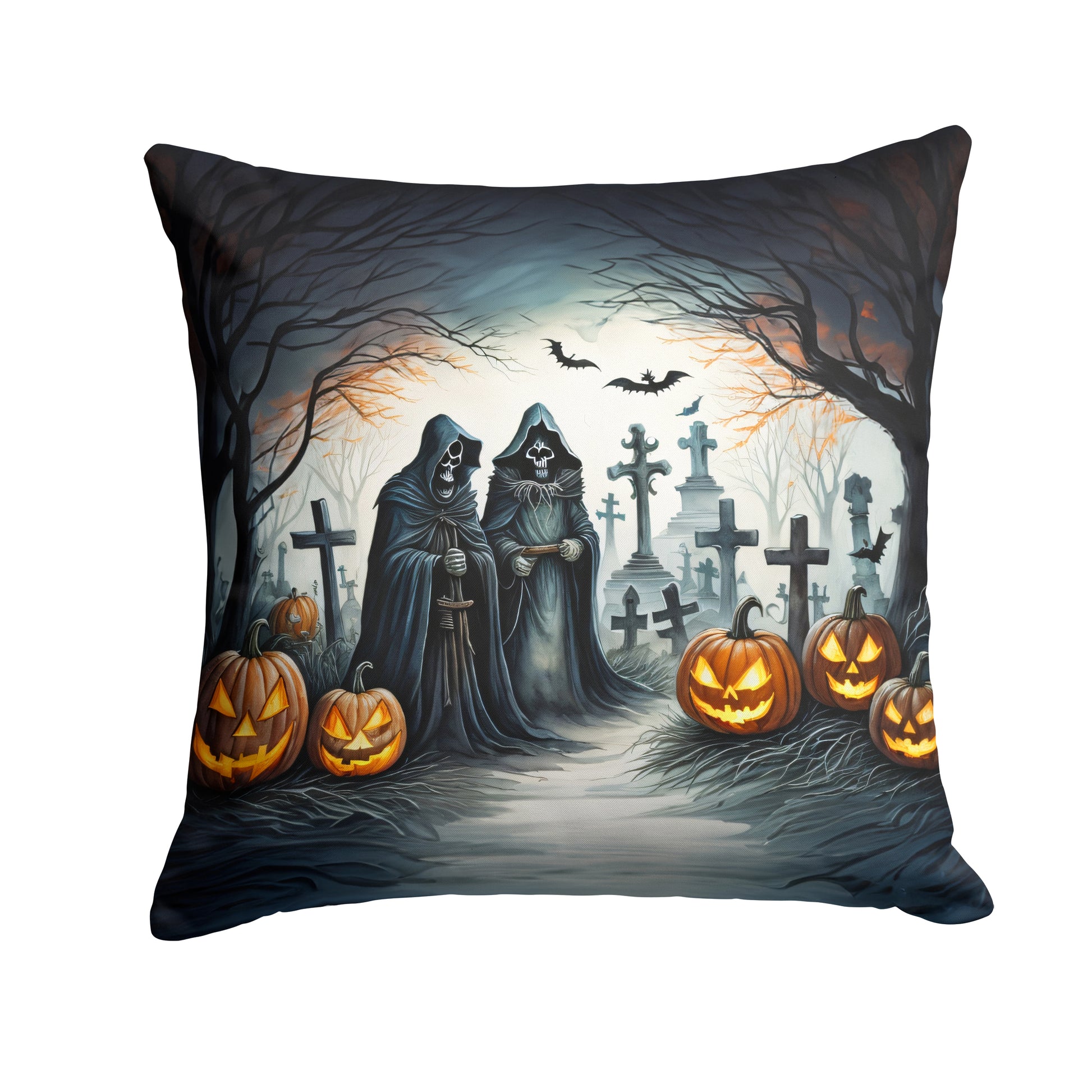 Buy this The Grim Reaper Spooky Halloween Throw Pillow