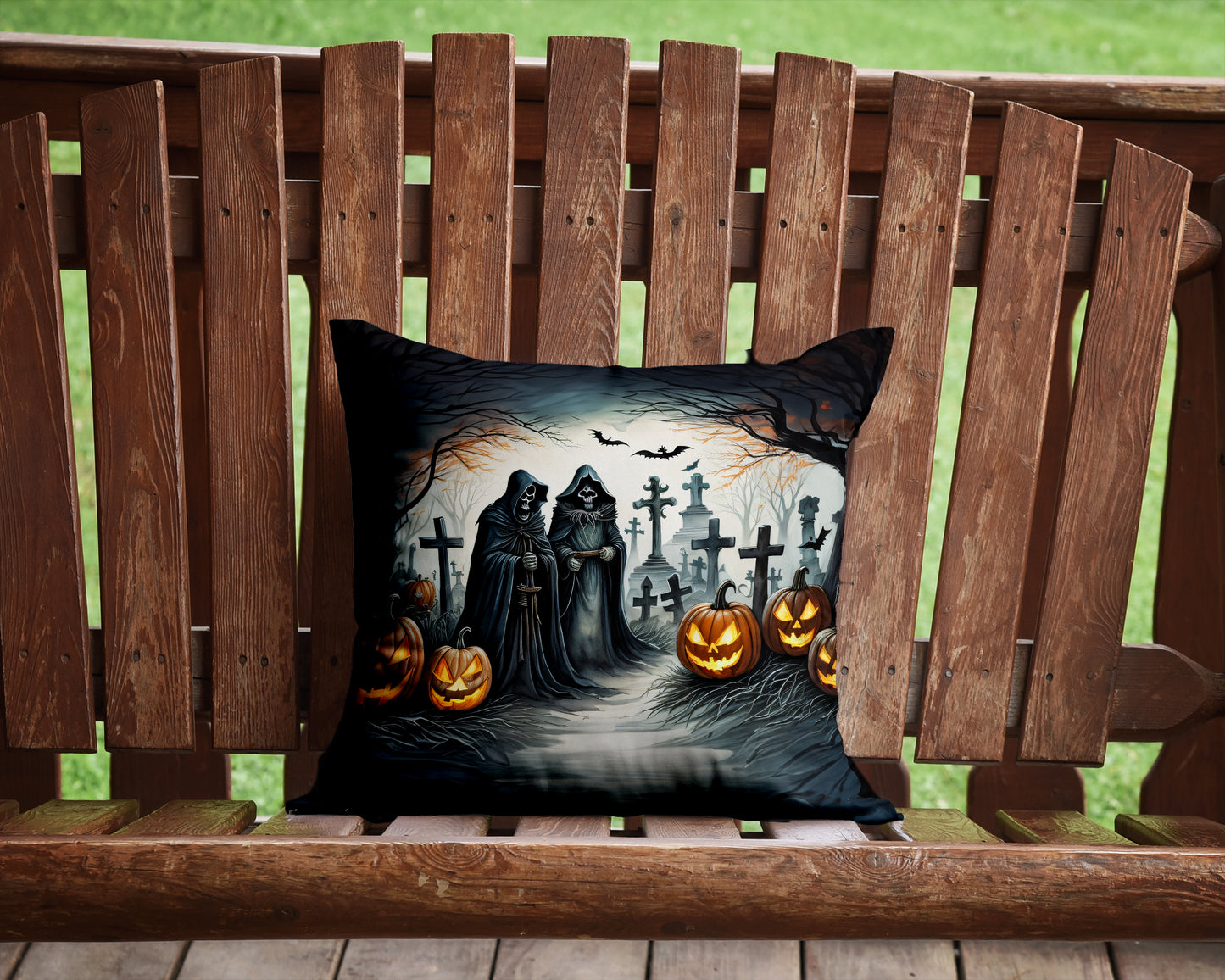 The Grim Reaper Spooky Halloween Throw Pillow