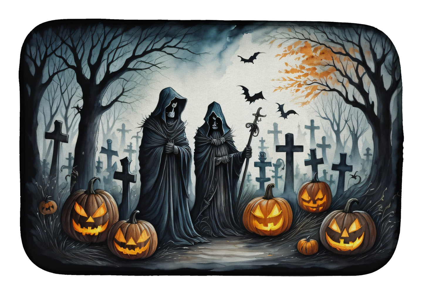 Buy this The Grim Reaper Spooky Halloween Dish Drying Mat