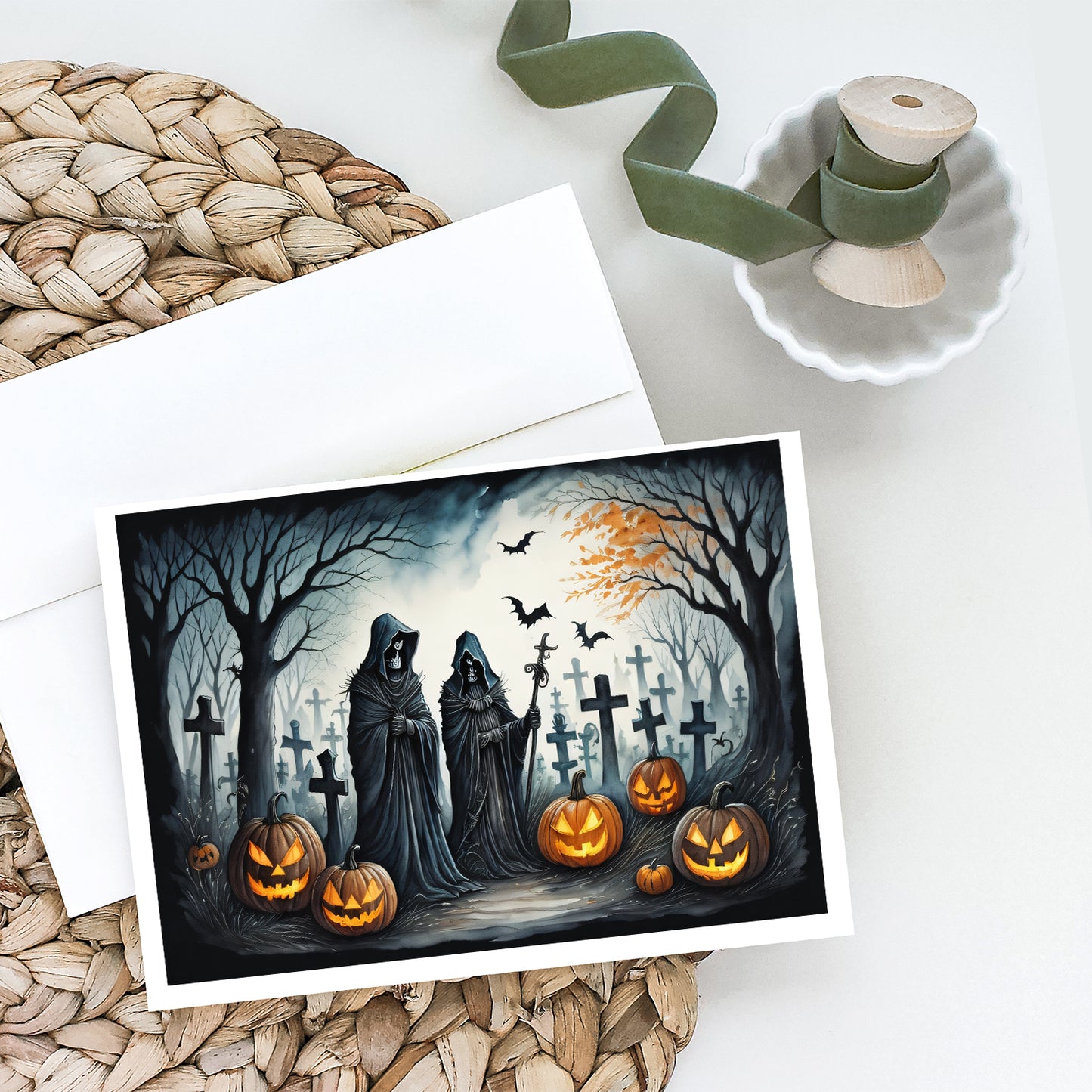 The Grim Reaper Spooky Halloween Greeting Cards Pack of 8