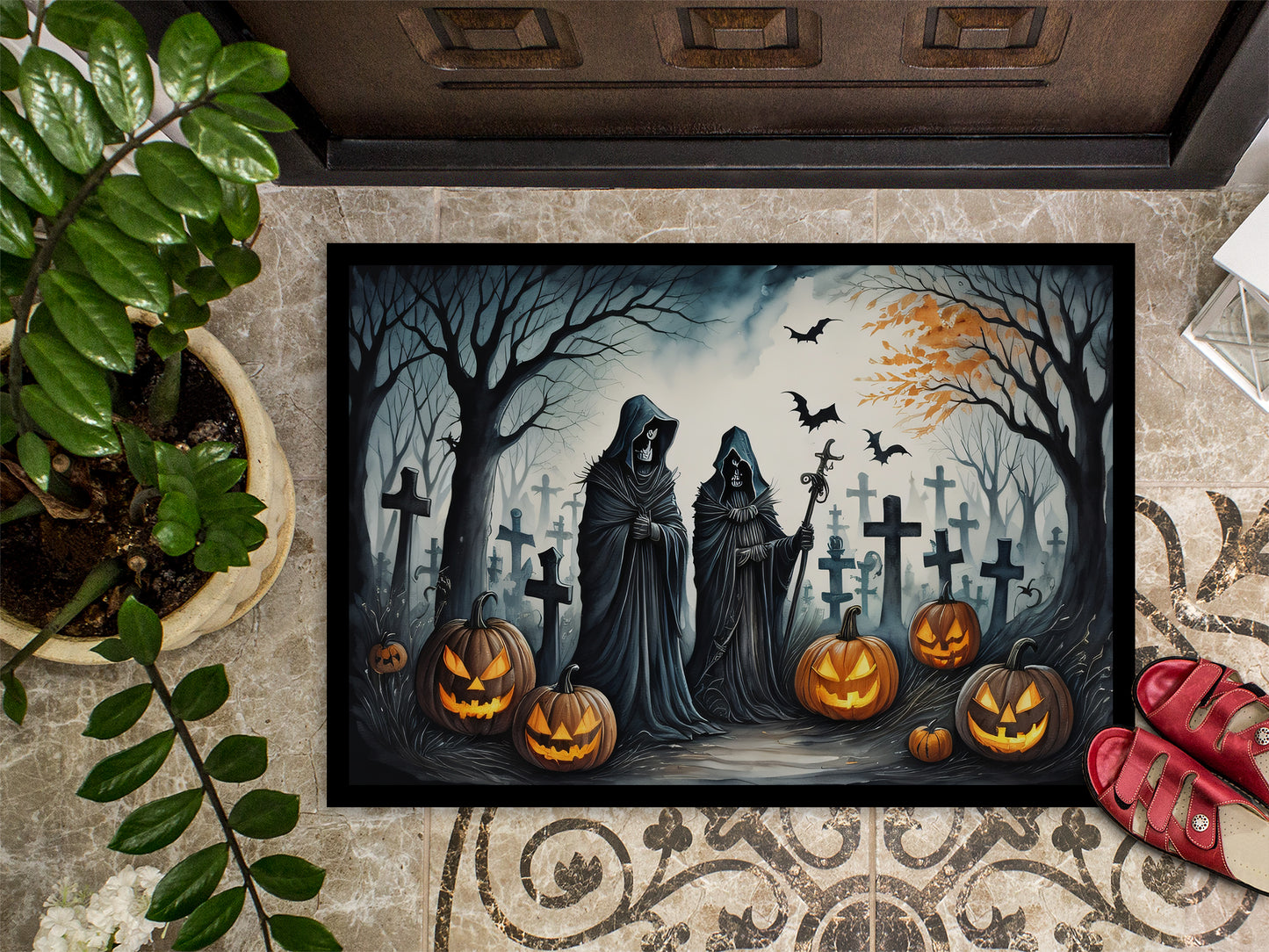 The Grim Reaper Spooky Halloween Doormat