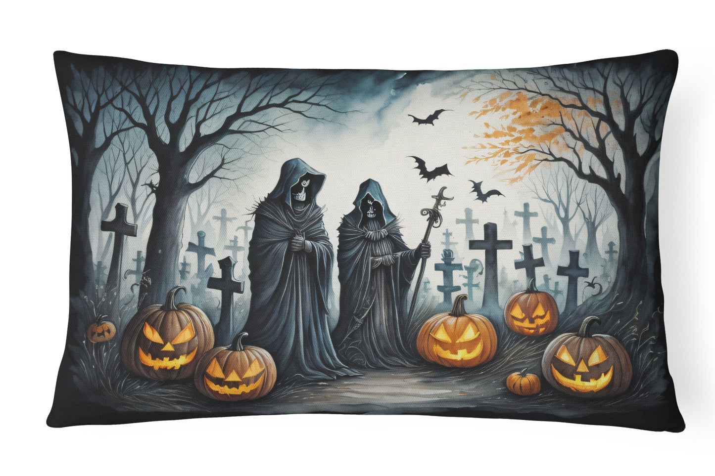 Buy this The Grim Reaper Spooky Halloween Throw Pillow