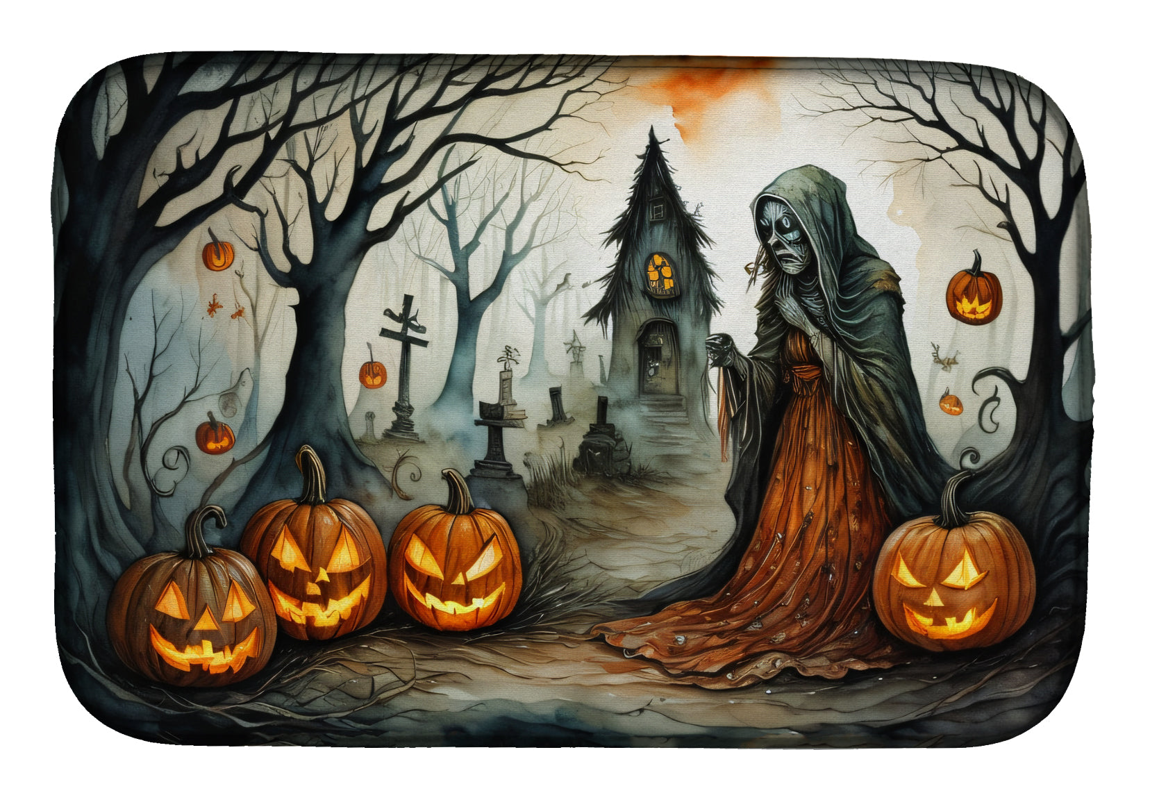 Buy this The Weeping Woman Spooky Halloween Dish Drying Mat