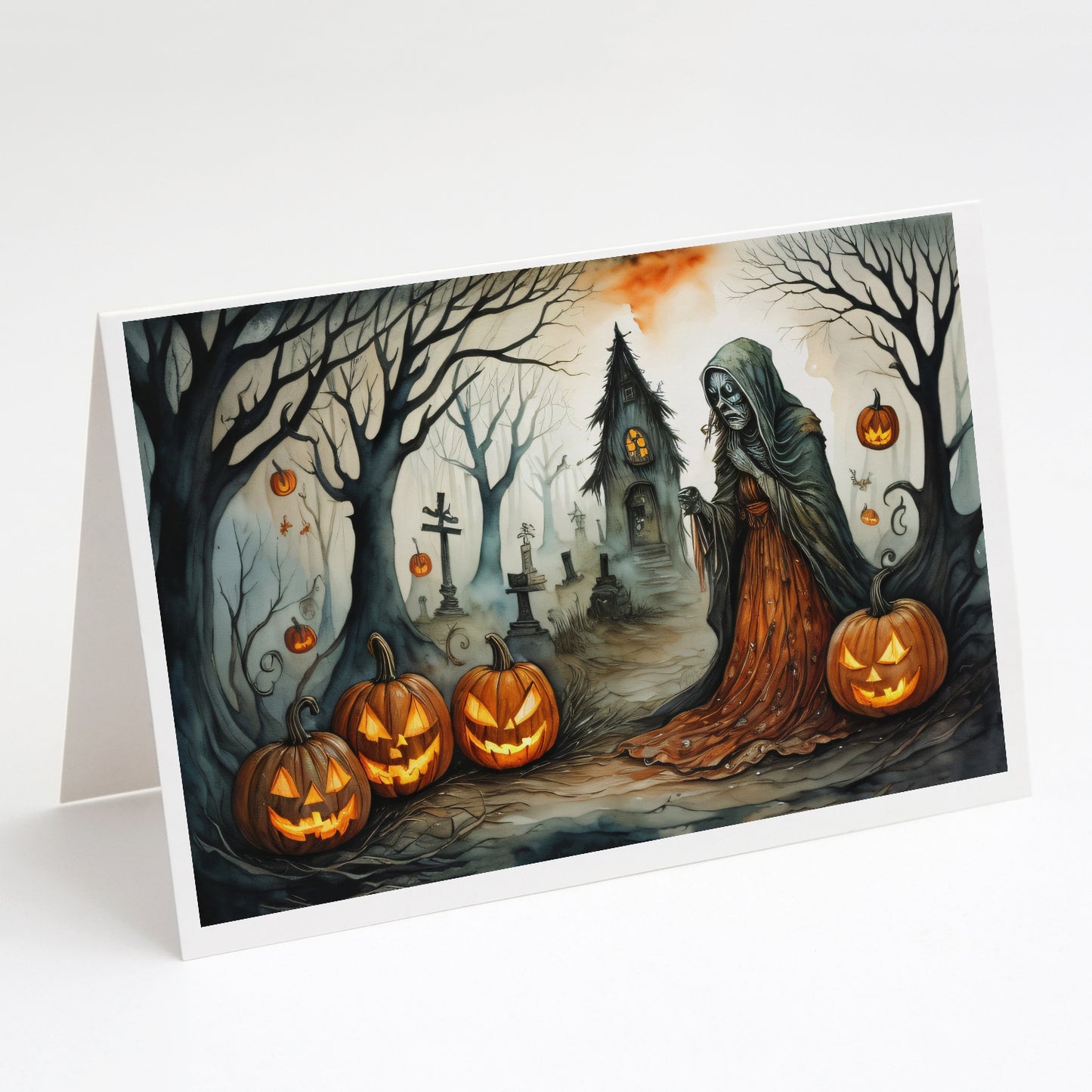Buy this The Weeping Woman Spooky Halloween Greeting Cards Pack of 8