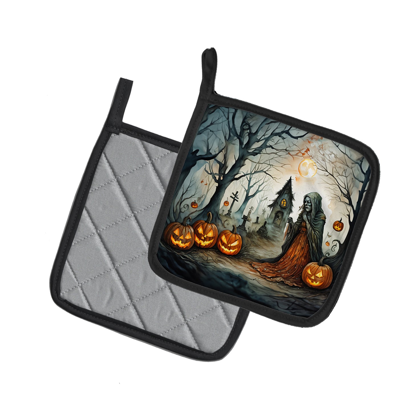 The Weeping Woman Spooky Halloween Pair of Pot Holders
