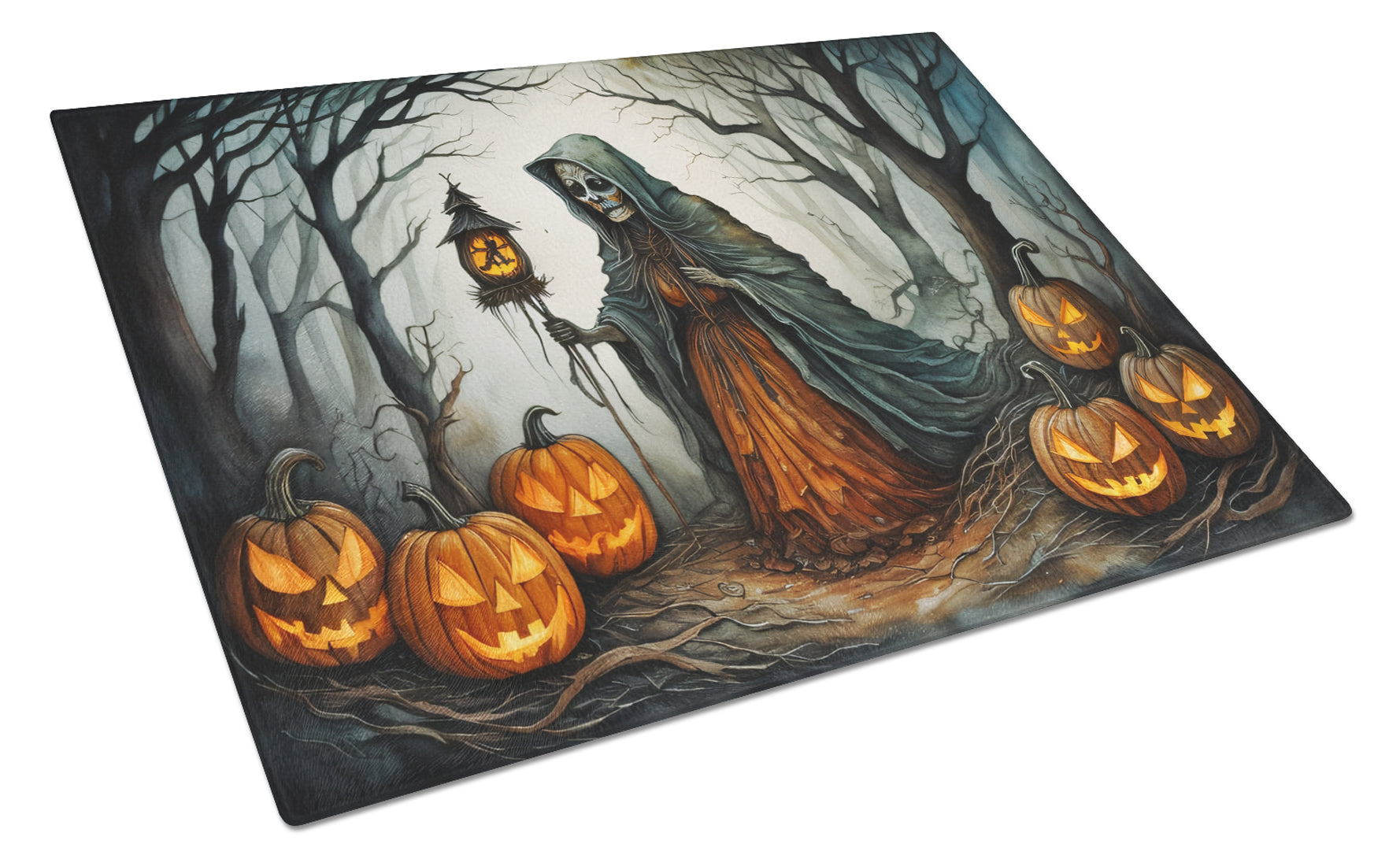 Buy this The Weeping Woman Spooky Halloween Glass Cutting Board